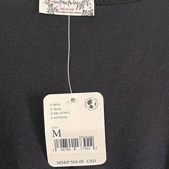 NWT Intimately Free People Top Bodysuit Wrap Black Medium - Picture 5 of 16